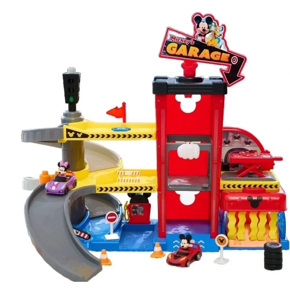 NIB Disney Junior Mickey Mouse Ready To Race Garage with‎ Color Changing Cars